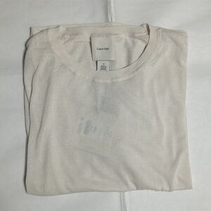 Calvin Klein Cream Short Sleeve Sweater